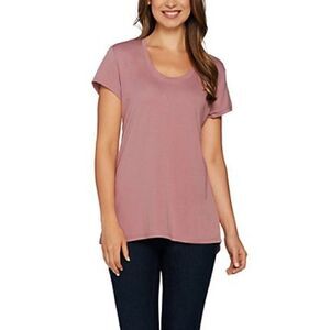 Lisa Rinna Collection Back Detail Scoop Neck Knit Top